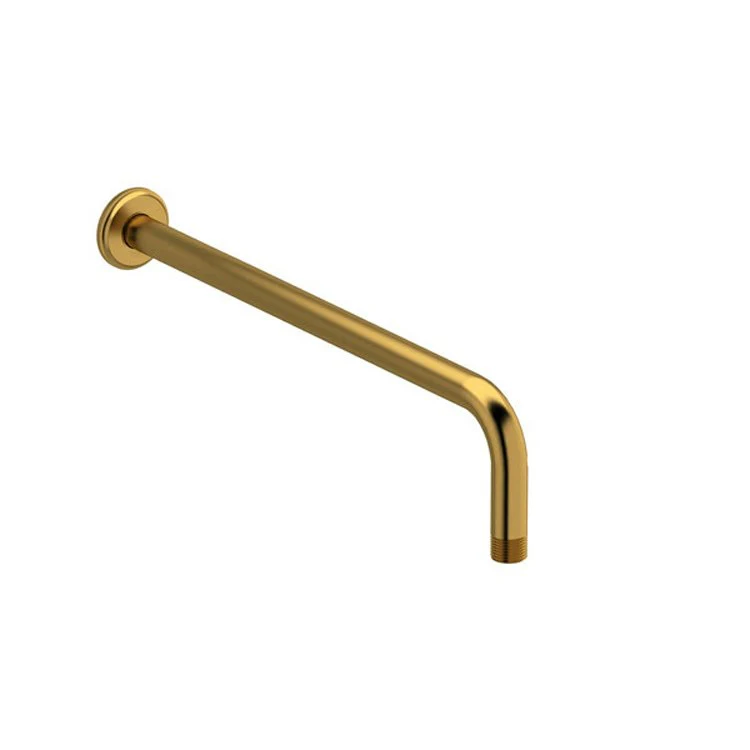 Shower Arm with Round Escutcheon and Momenti Flange Chrome 16 Inch 15-1/8 Inch 1/2 Inch Inlet MNPT Brass Wall Mount - Frankwebs