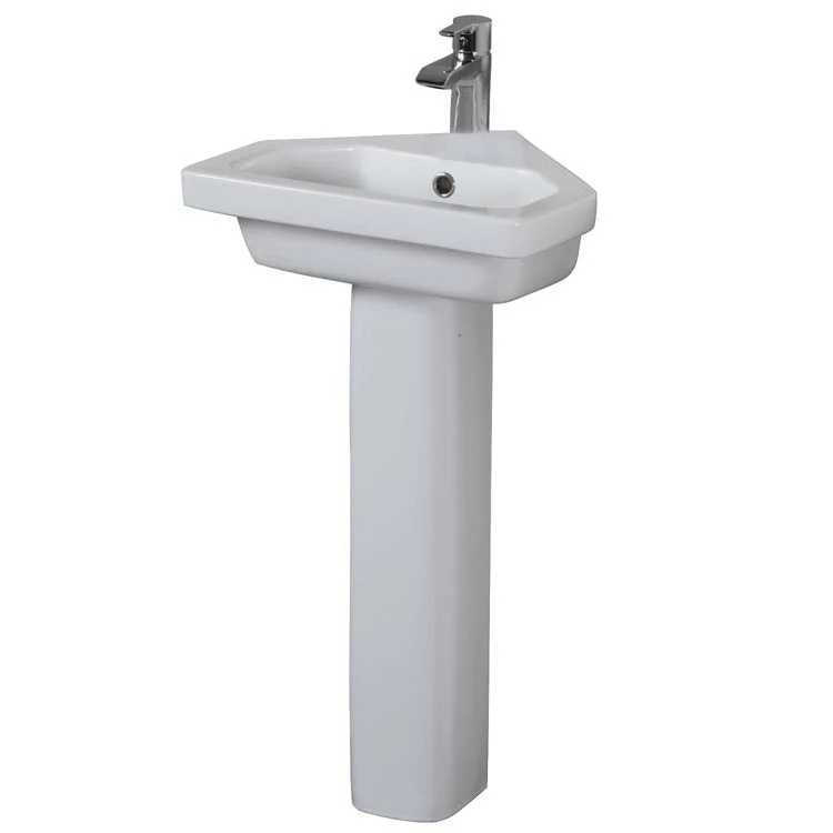 Pedestal Lavatory Resort White Rectangular - Frankwebs