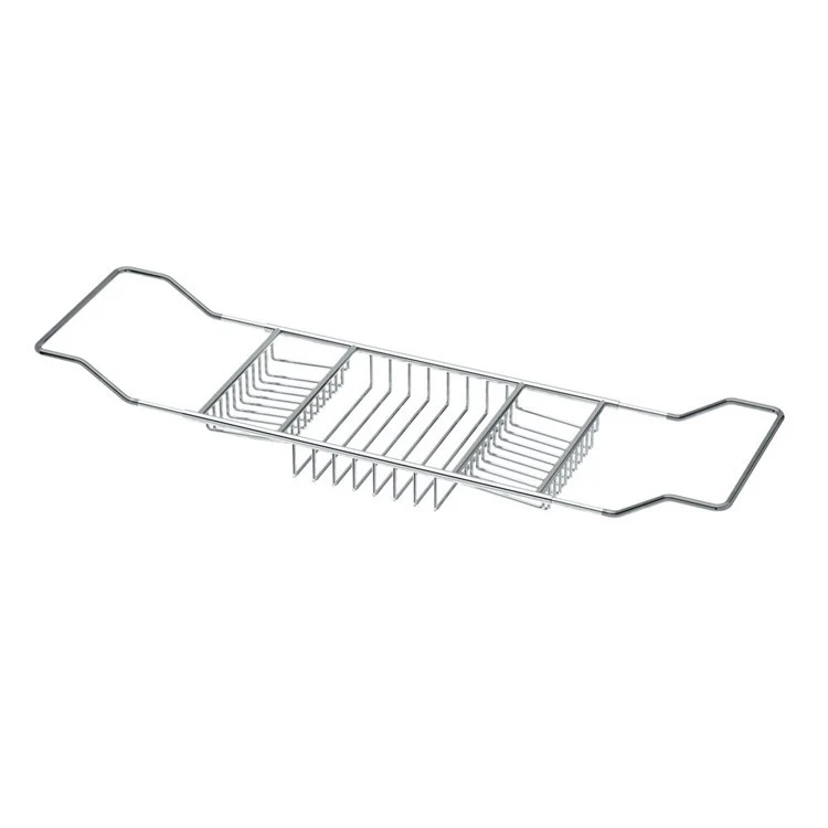 Shower Caddy Adjustable Bath Tub Caddy Chrome Stainless Steel - Frankwebs