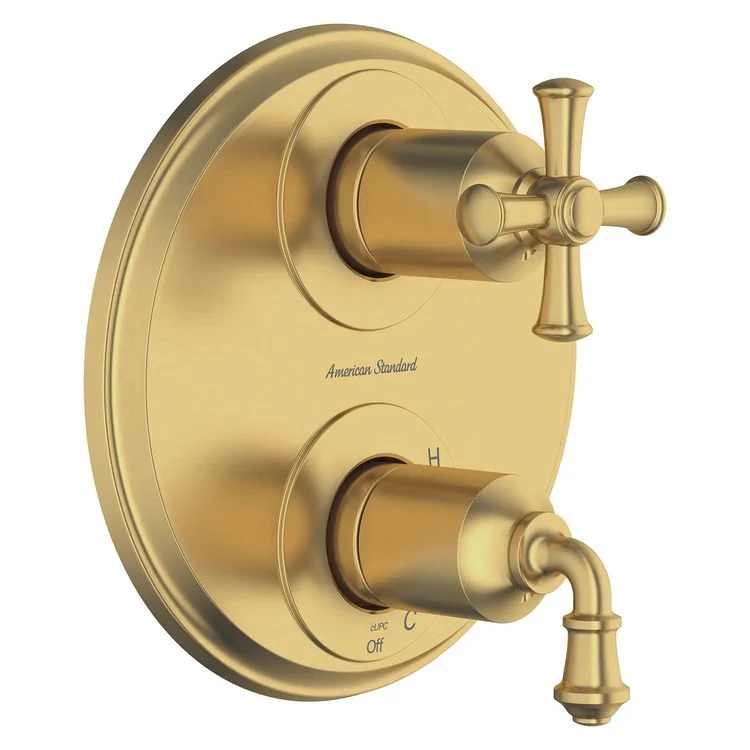Diverter Trim Delancey Round Integrated Shower Brushed Cool Sunrise 2 Cross/Lever ADA for Flash Rough-In Valve RU521 Or RU531 - Frankwebs
