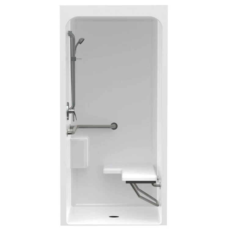 Shower Module 36 x 36 x 80-7/16 Inch Acrylic White 1 Pieces Right Hand Seat - Frankwebs