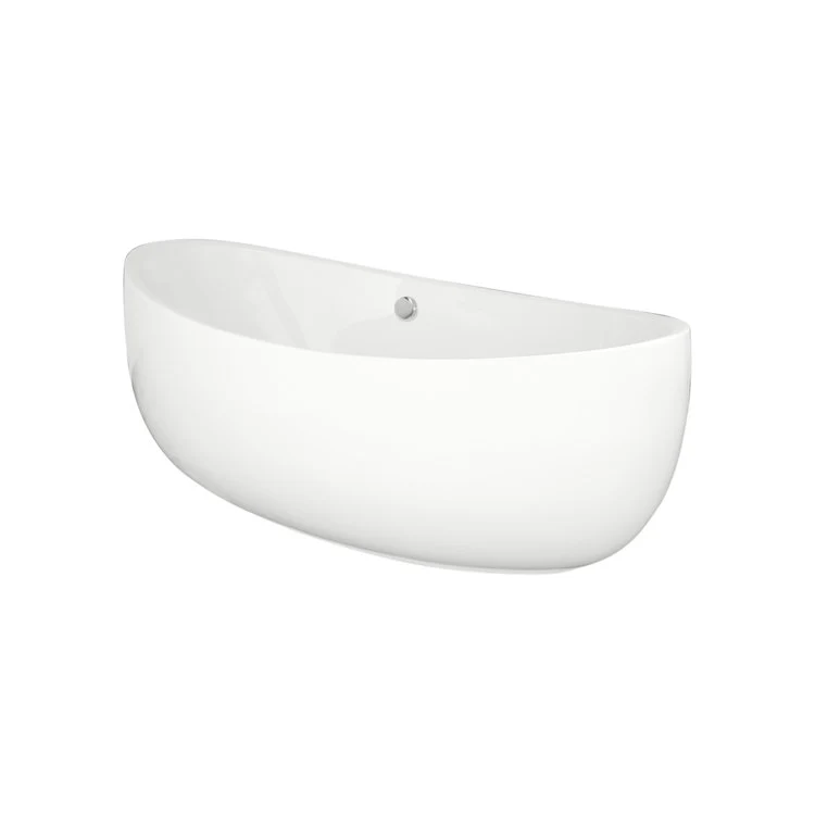 Soaking Tub Designer Collection Picasso 66 x 36 Inch Freestanding Tub Only Center Bone Acrylic - Frankwebs