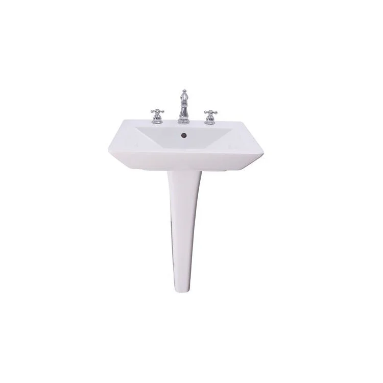 Pedestal Top Opulence 22-7/8 Inch White 8 Inch Spread Vitreous China Rectangle - Frankwebs
