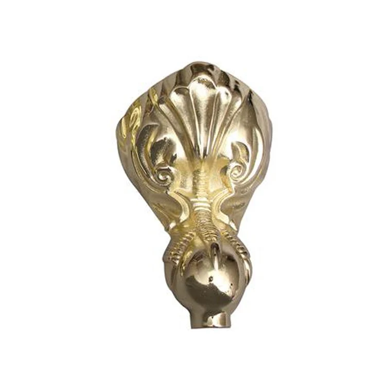 Freestanding Tub Abbey 48 Inch Roll Top Oval Cast Iron White/Polished Brass Ball and Claw Feet No Faucet Holes - Frankwebs