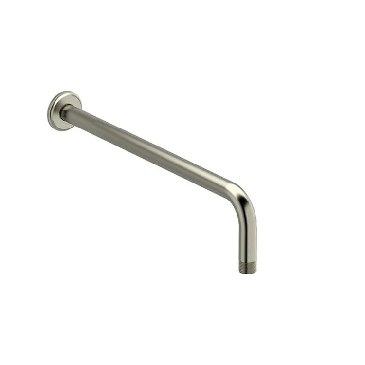 Shower Arm with Round Escutcheon and Momenti Flange Chrome 16 Inch 15-1/8 Inch 1/2 Inch Inlet MNPT Brass Wall Mount - Frankwebs