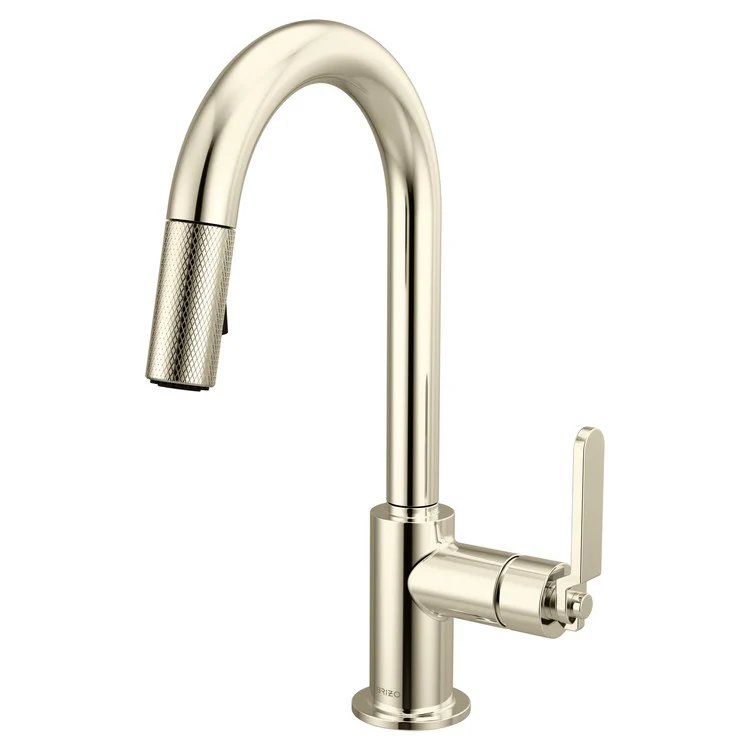 Prep Faucet Litze 1 Industrial Handle ADA Brilliance Luxe Gold Pull Down Dual Function Arc 360 DEG Swivel 1.8 Gallons per Minute - Frankwebs