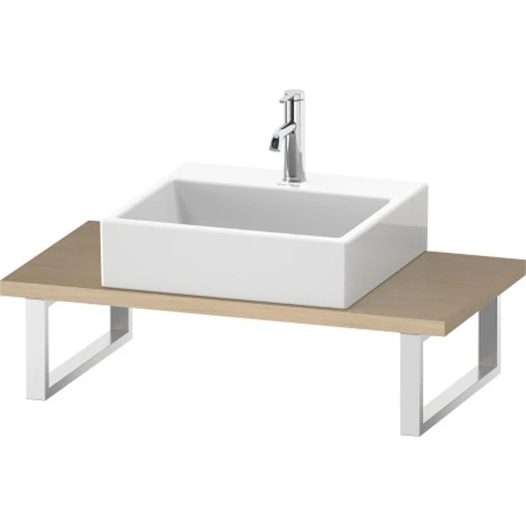 Lavatory Console L-Cube Mediterranean Oak Single Basin Compact 31-1/2 x 18-7/8 Inch 1-1/8 Inch - Frankwebs