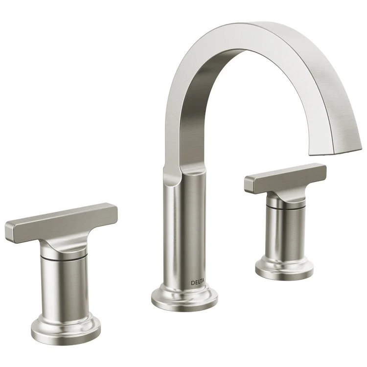 Lavatory Faucet Tetra Widespread 4-16 Inch Spread 2 Lever ADA WaterSense Lumicoat Stainless 1.2 Gallons per Minute - Frankwebs