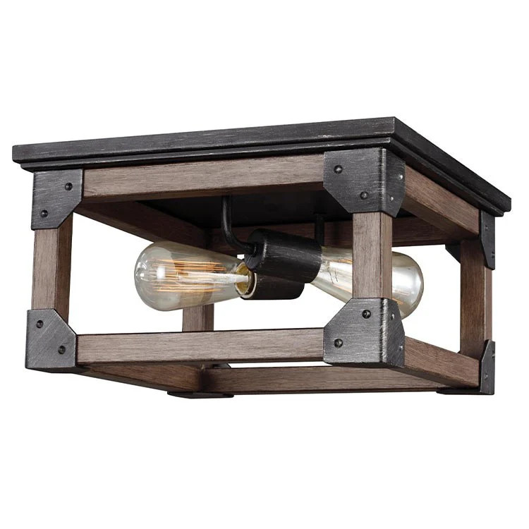 Dunning Two-Light Flush Mount Ceiling Fixture - Frankwebs