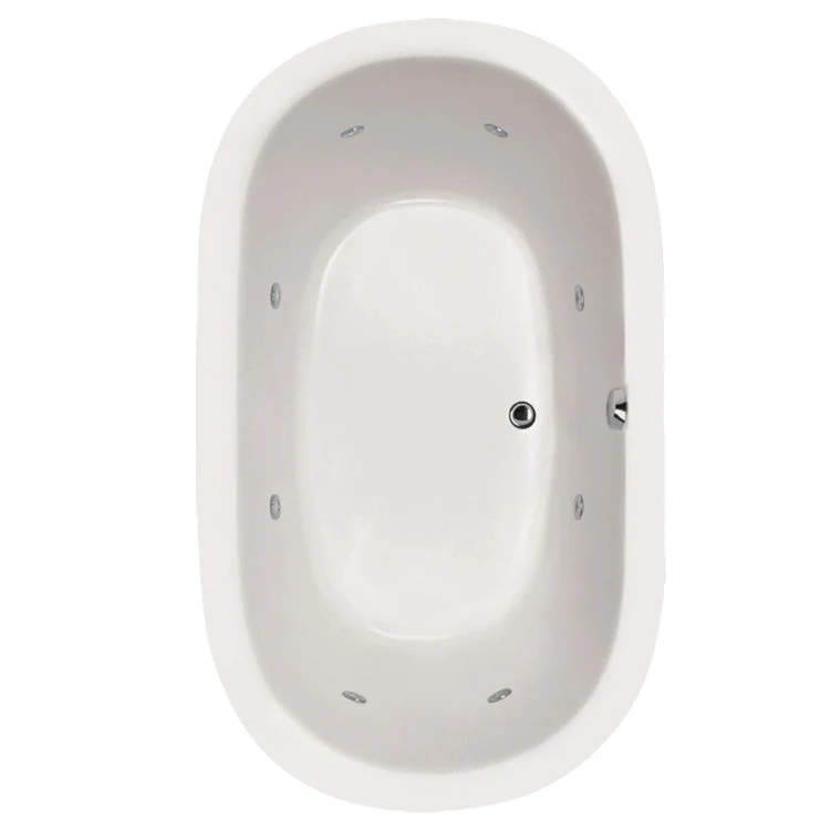 Whirlpool Tub Designer Collection Lorraine 74 x 44 x 22 Inch Drop-In Center Drain White Oval - Frankwebs