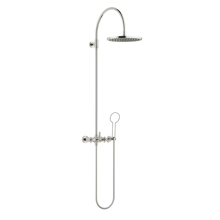 Shower Set TARA Exposed with Mixer Less Handshower 3 Cross/Lever Platinum 1.8 Gallons per Minute - Frankwebs