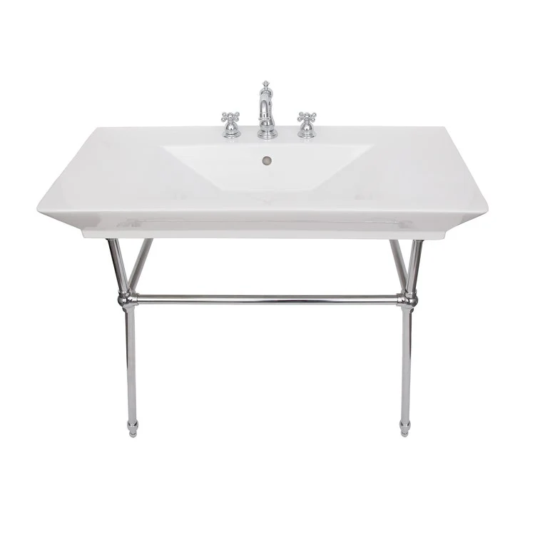 Console Sink Opulence His 39-1/2 Inch 8 Inch Spread Rectangle White/Polished Chrome - Frankwebs