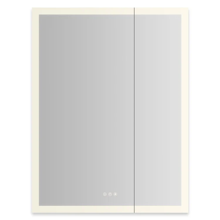 Medicine Cabinet AIO 30 x 40 Inch with Perimeter Lighting 2 Doors Triple Mirror Left Hinge - Frankwebs