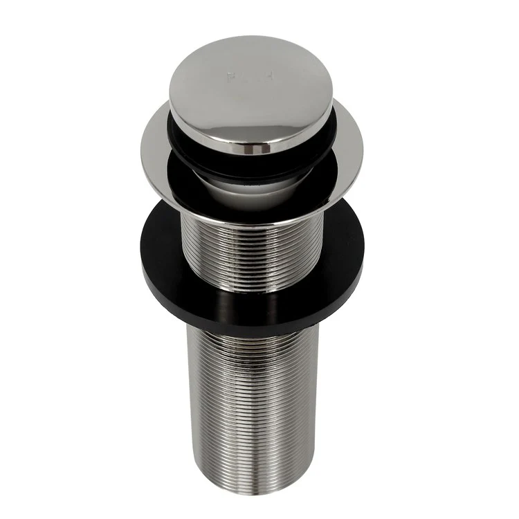 Pop-Up Drain Extended 6 Inch Brushed Nickel Brass for Tubs without Overflow - Frankwebs