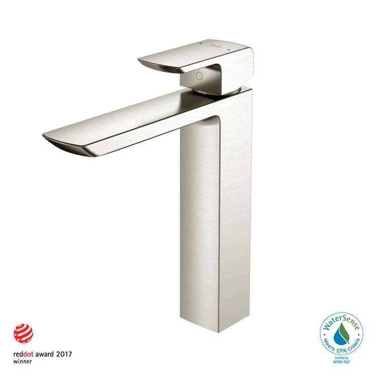 Lavatory Faucet GR Deck Mount Vessel 1 Lever ADA CALGreen/WaterSense Brushed Nickel 1.2 Gallons per Minute - Frankwebs
