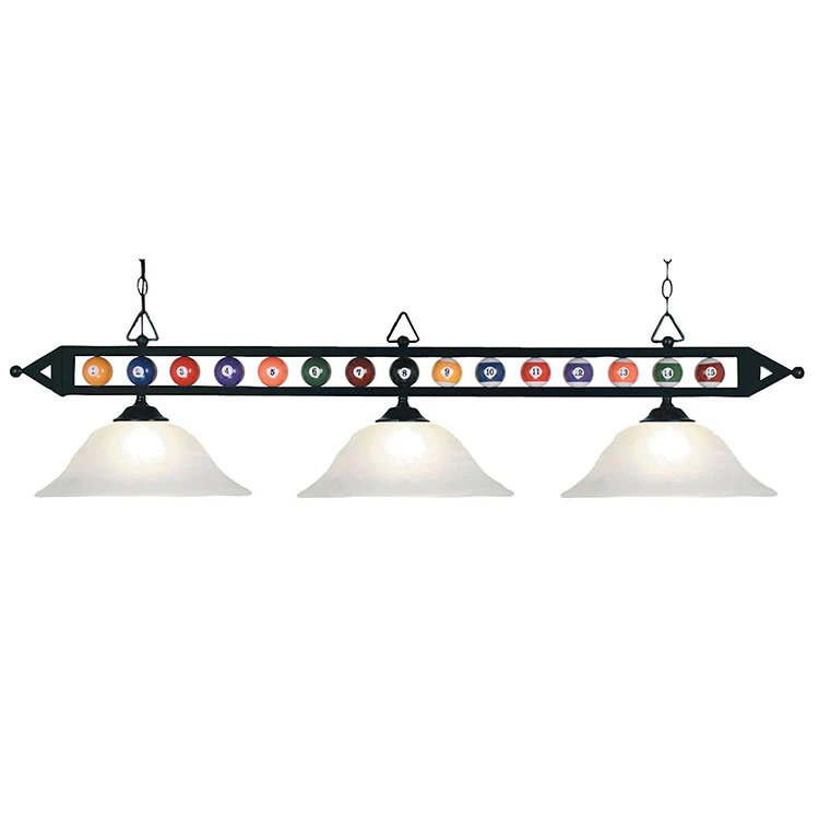 Designer Classics Three-Light Linear Billiard Chandelier - Frankwebs