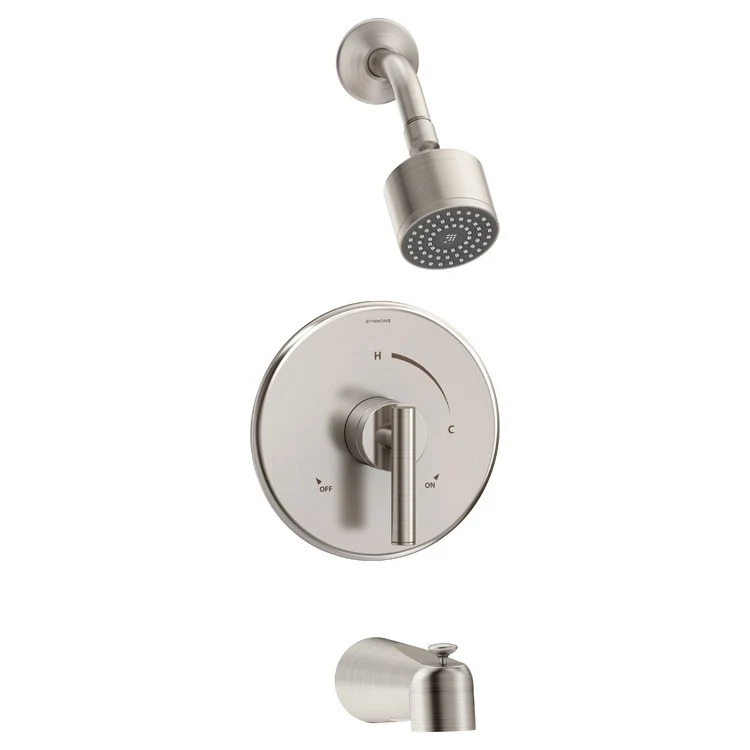 Tub and Shower Trim Dia with Color Indicators 1 Lever Satin Nickel ADA 1.5 Gallons per Minute - Frankwebs