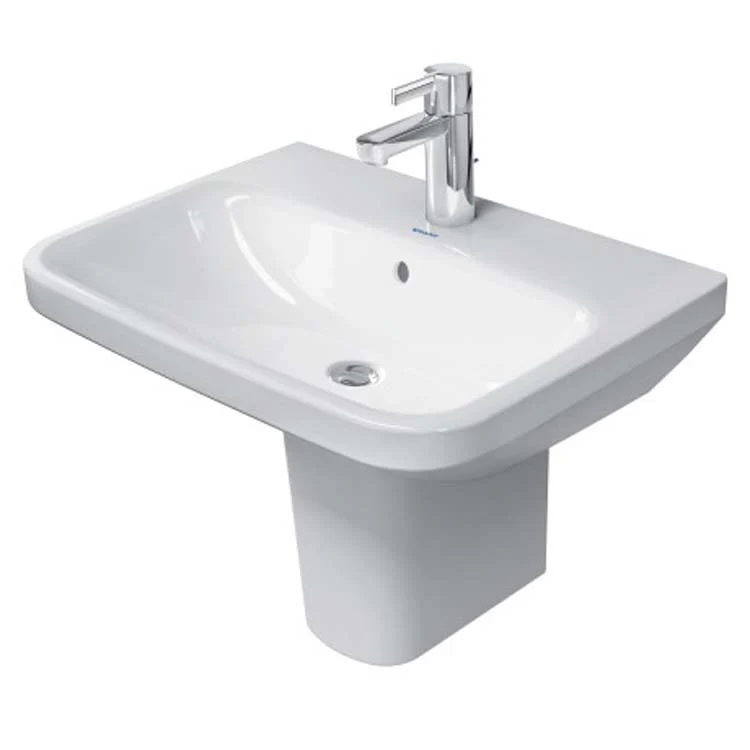 Lavatory Sink DuraStyle Wall Mount with Overflow 17-3/8 x 23-5/8 Inch Rectangle White 1 Hole - Frankwebs
