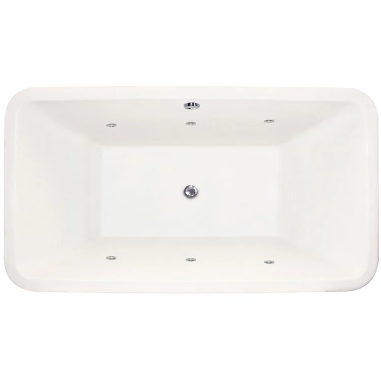 Combination Tub Designer Collection Natasha 70 x 36 x 24 Inch Drop-In Center Drain White Rectangle - Frankwebs