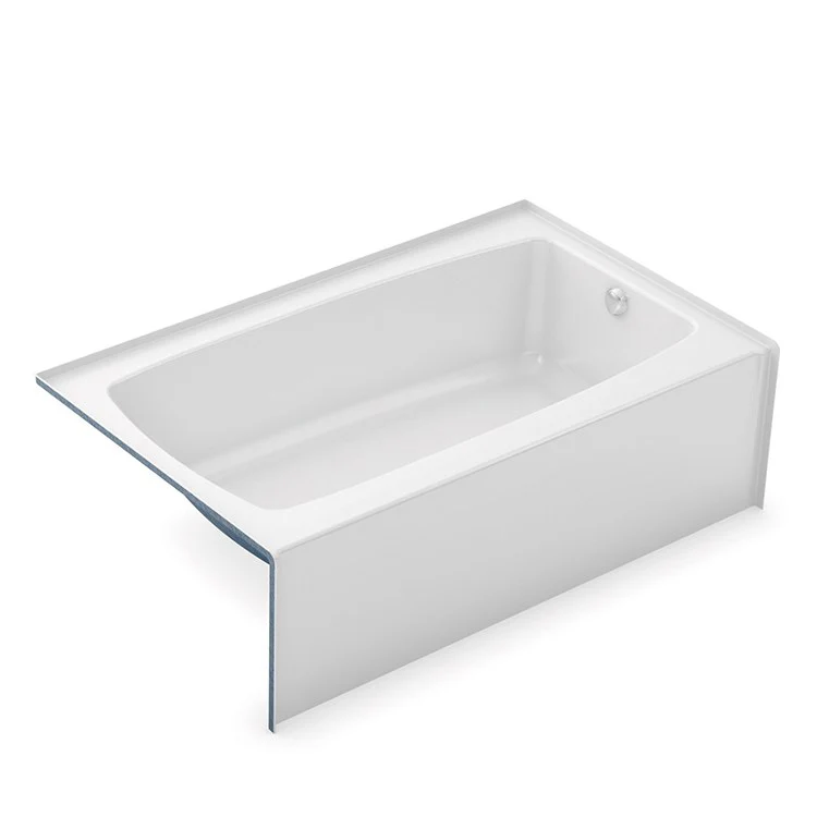 Tub 60 x 30-1/2 x 16 Inch Right Drain Outlet White AcrylX Rectangle 38 Gallons - Frankwebs