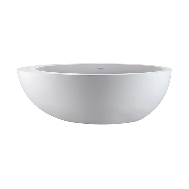 Soaking Tub Cascara 71 x 42 Inch Freestanding Center Biscuit Gloss Sculpturestone 80 Gallons 22-3/4 Inch - Frankwebs
