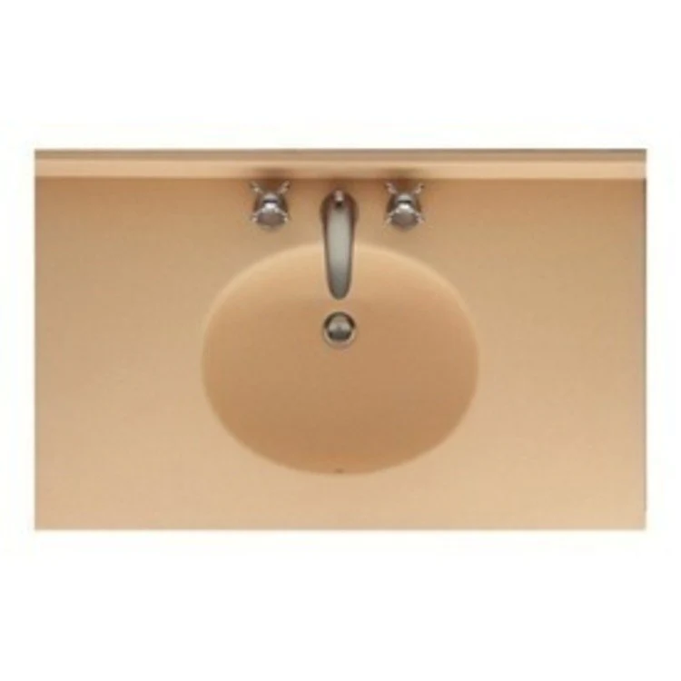 Vanity Top Ellipse Single Bowl 43 x 22 Inch ADA White Swanstone 1 Hole - Frankwebs