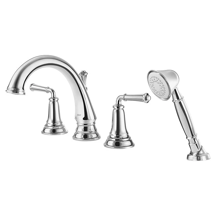 Delancey Two Handle Roman Tub Faucet with Handshower for Flash Valve - Frankwebs