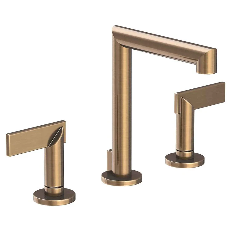 Lavatory Faucet Keaton Widespread 8 to 20 Inch Spread 2 Lever ADA WaterSense Aged Brass 1.2 Gallons per Minute Pop-Up 3 Hole - Frankwebs