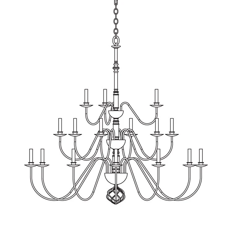 Ball Basket 21-Light Three-Tier Chandelier - Frankwebs