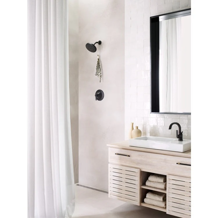 Shower Trim Doux Posi-Temp Eco-Performance 1 Lever Matte Black ADA 1.75 Gallons per Minute 1 Function Rainshower - Frankwebs