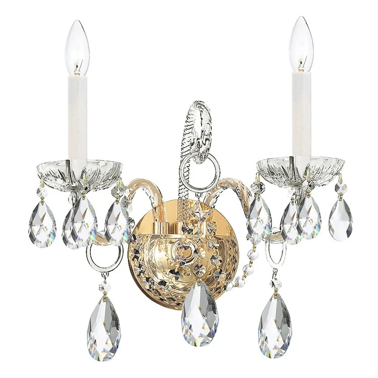 Traditional Crystal Two-Light Wall Sconce - Frankwebs