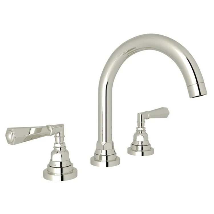 Lavatory Faucet San Giovanni 2 Metal Lever Polished Nickel 1.2 Gallons per Minute C-Spout - Frankwebs