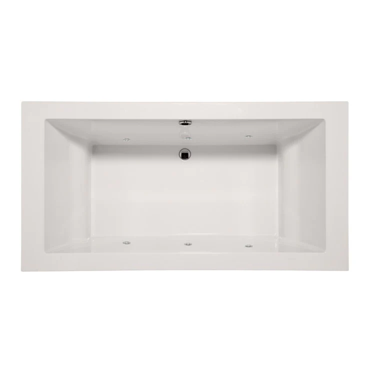Whirlpool Tub Designer Collection Mellenie 70 x 36 x 22 Inch Drop-In Center Drain Biscuit Rectangle - Frankwebs