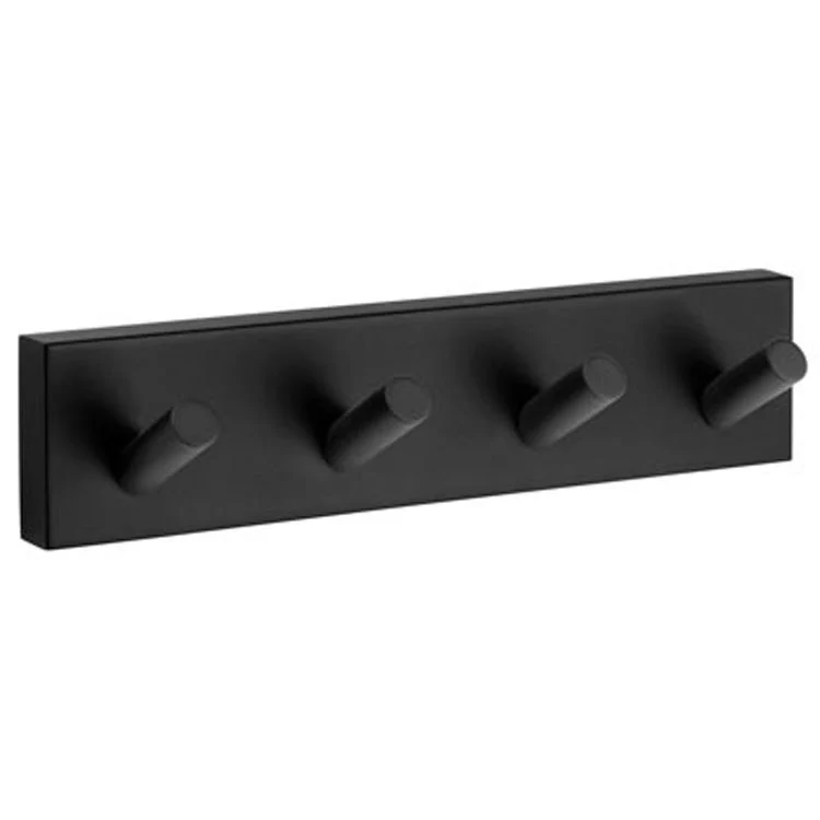 Towel Hook House Quadruple Black 7-4/5 x 1-1/2 x 1-4/7 Inch 1-5/8 Inch Wall Mount Brass - Frankwebs
