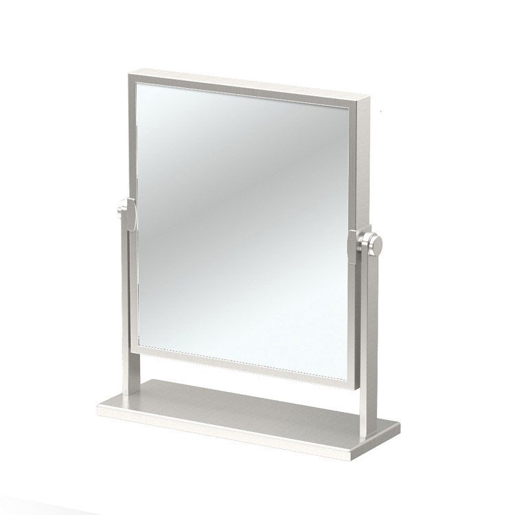 Mirror 8.625 x 9.625 Inch Satin Nickel Table Rectangle Beveled - Frankwebs