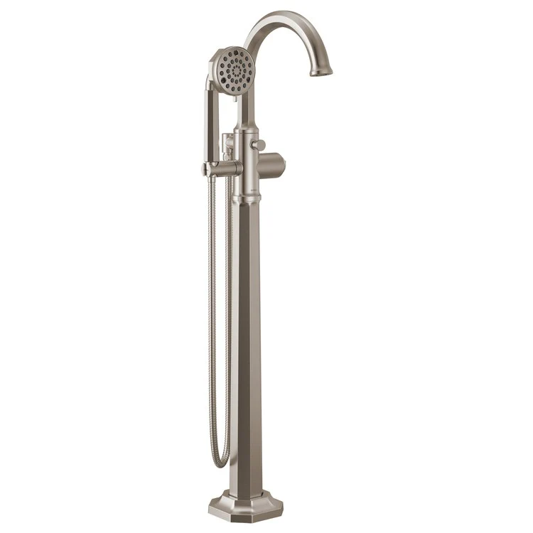 Tub Filler Trim Beauclere Freestanding Less Handle Brilliance Black Onyx WaterSense Round Single Function 15.5 Gallons per Minute - Frankwebs