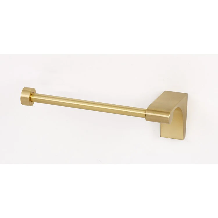 Toilet Paper Holder Luna Right Single Post Unlacquered Brass 4-7/8 Inch 2-3/4 Inch Wall Mount - Frankwebs