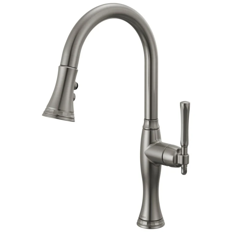 Kitchen Faucet Tulham 1 Lever ADA Brilliance Stainless 360 Degree Swivel 1 Hole 1.8 Gallons per Minute - Frankwebs