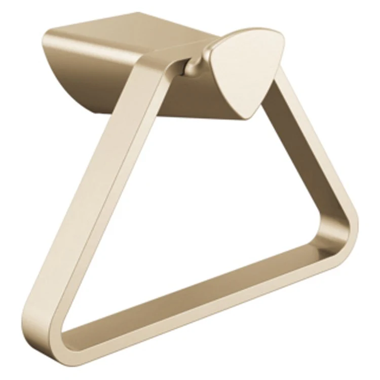 Towel Ring Zura 7 Inch Triangular Closed Matte Black Zinc - Frankwebs