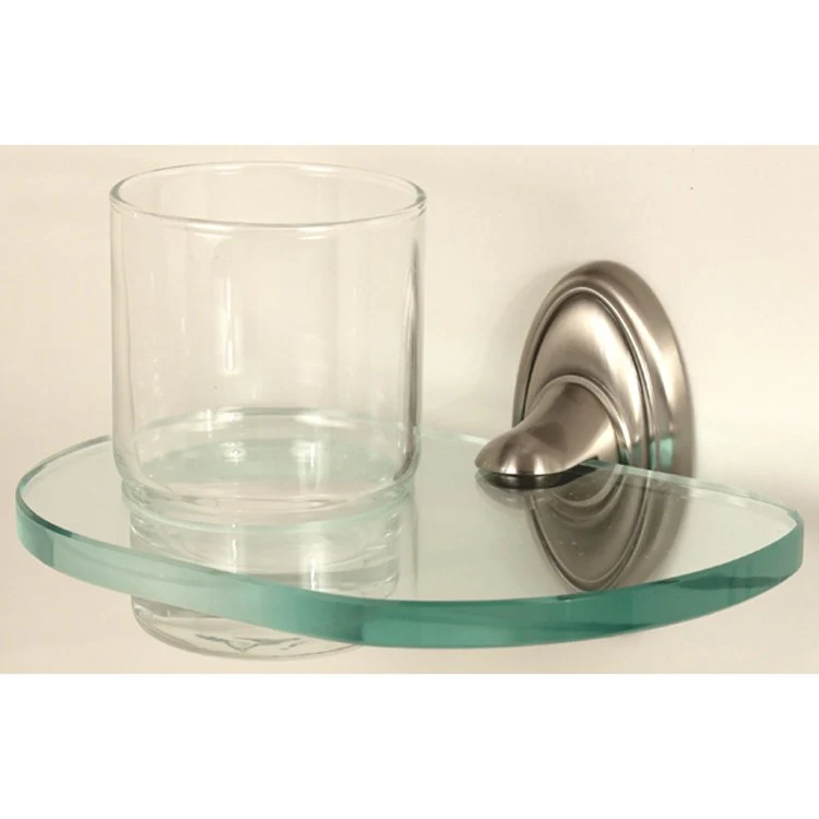 Tumbler Holder Classic Traditional Bath Polished Brass Includes Tumbler Wall Mount Brass/Glass 5-1/8 x 6-5/8 Inch - Frankwebs