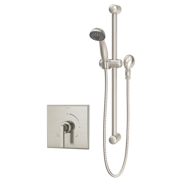 Handshower Trim Duro Square with 30 Inch Slide Bar 1 Lever Polished Chrome 1 Function 1.5 Gallons per Minute - Frankwebs