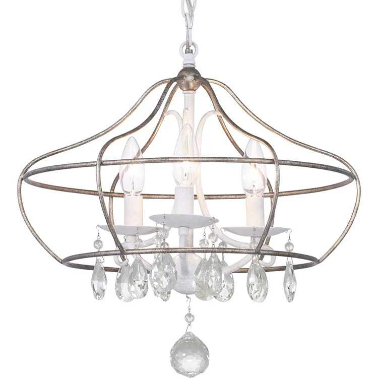 Fleurette Three-Light Convertible Semi-Flush Mount Ceiling Fixture/Pendant - Frankwebs