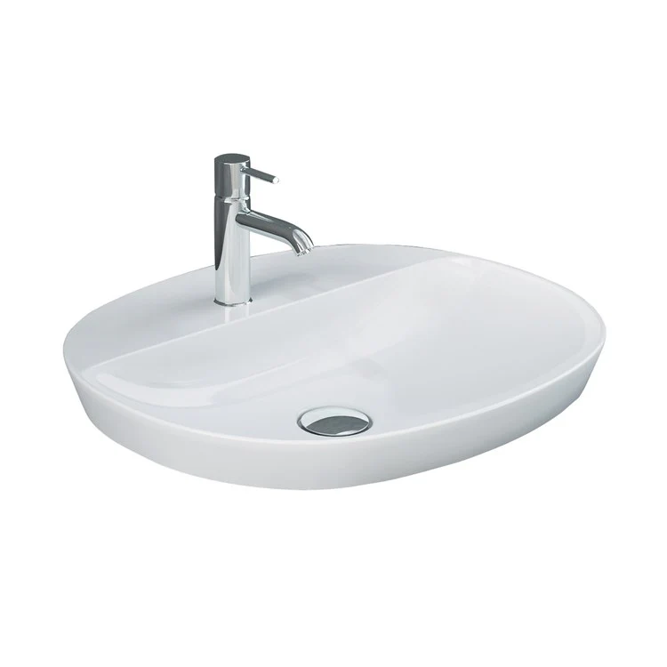 Lavatory Sink Variant Drop In with Deck 19-3/4 x 16-1/2 Inch Oval White - Frankwebs