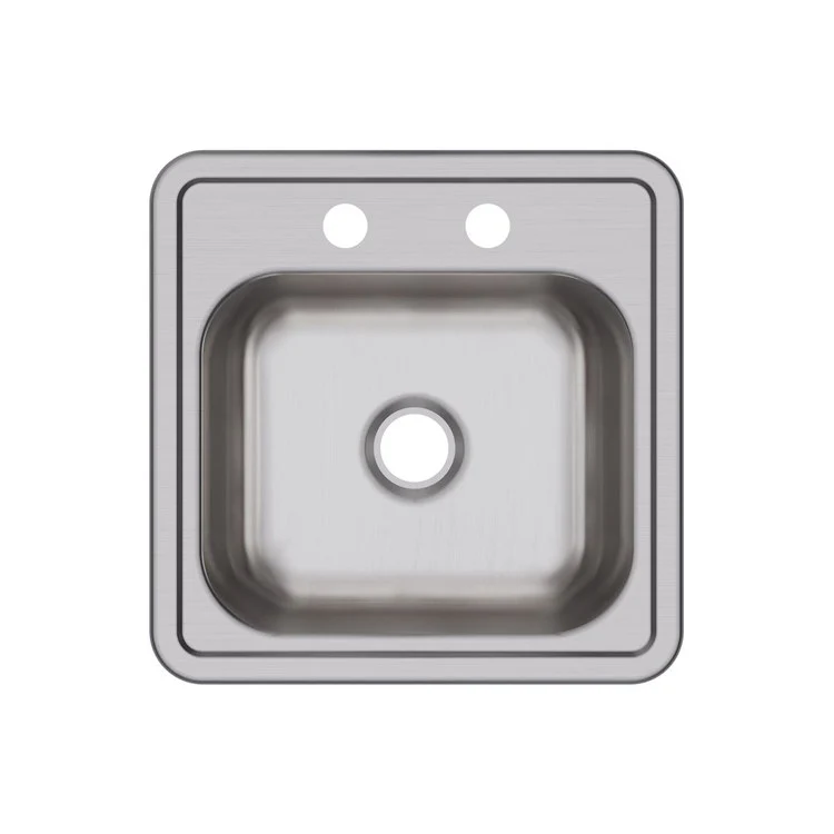 Bar Sink Kingsford 15 x 15 Inch Single Bowl with Drain Opening 10 Pack 2 Hole ADA Satin Drop-In Square Drain Size 2 Inch - Frankwebs