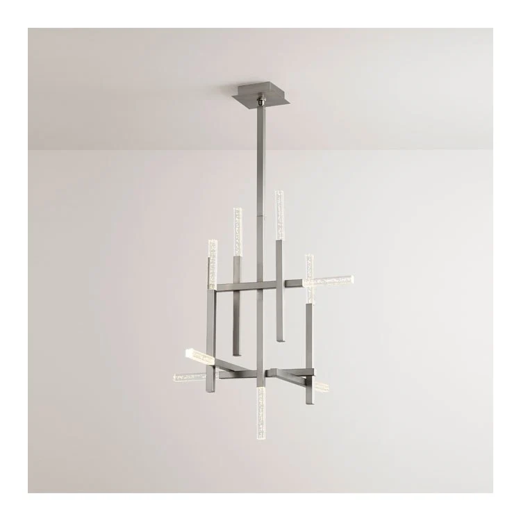 Atlantis Nine-Light Chandelier - Satin Nickel - Frankwebs