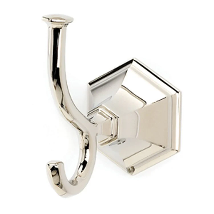 Robe Hook Nicole Bath Universal Polished Nickel 4-1/16 Inch 3-1/4 Inch Wall Mount Brass - Frankwebs