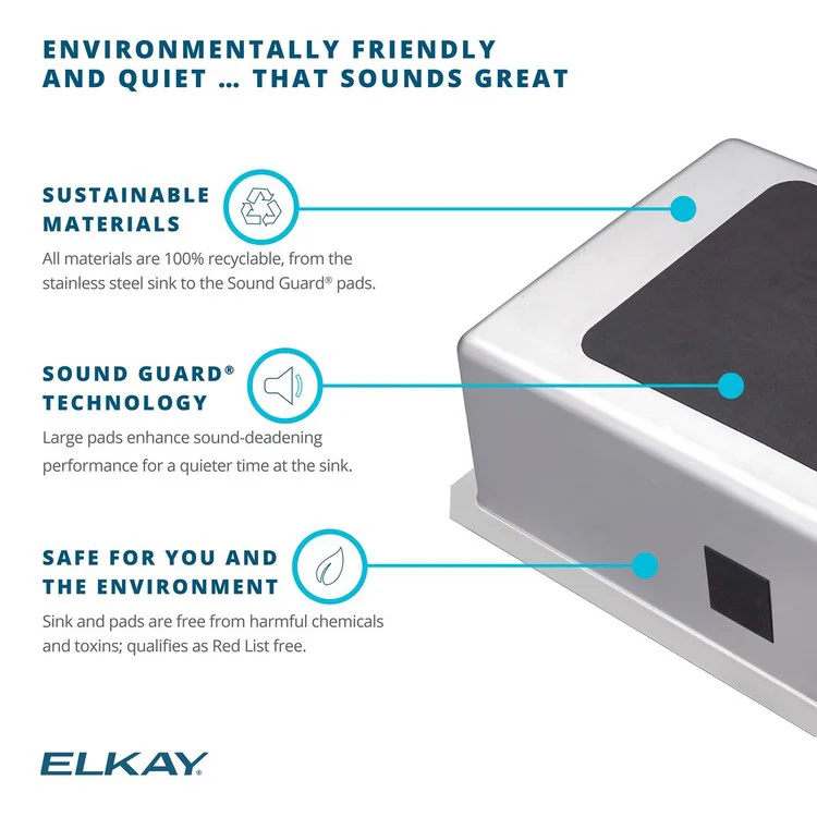 Kitchen Sink Lustertone Classic 16 x 18.5 Inch Single Bowl with Perfect Drain ADA Lustrous Satin Undermount Rectangle Drain Location Rear Center Depth 5-7/8 Inch Bottom Only Pads - Frankwebs