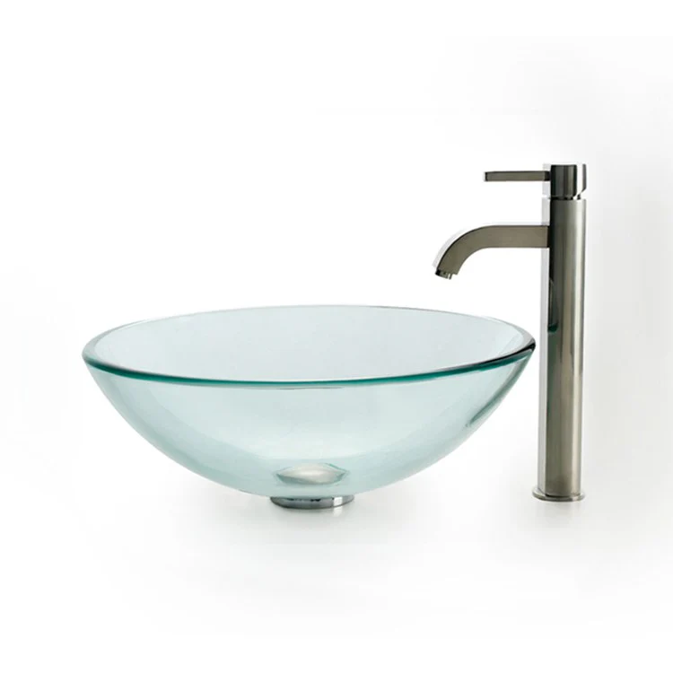 Glass Vessel Sink with Ramus Faucet - Frankwebs