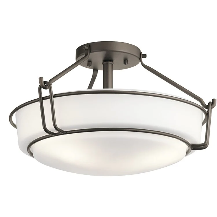 Alkire Three-Light Semi-Flush Mount Ceiling Fixture - Frankwebs