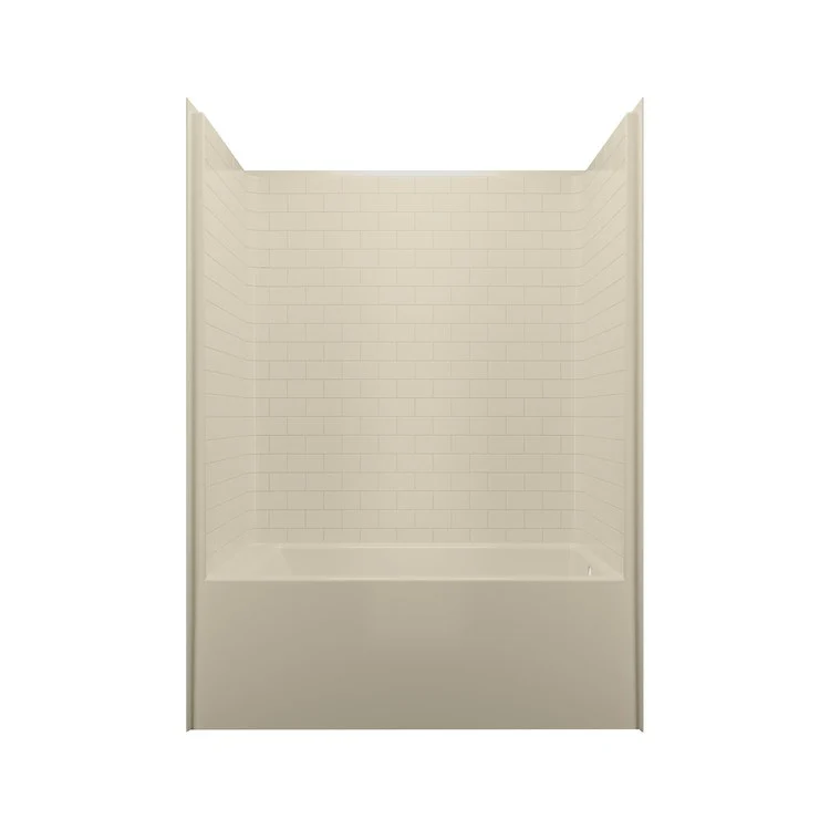 Tub and Shower Module Above Floor Rough Left Drain White 52 Gallons 60 x 32 x 83 Inch - Frankwebs